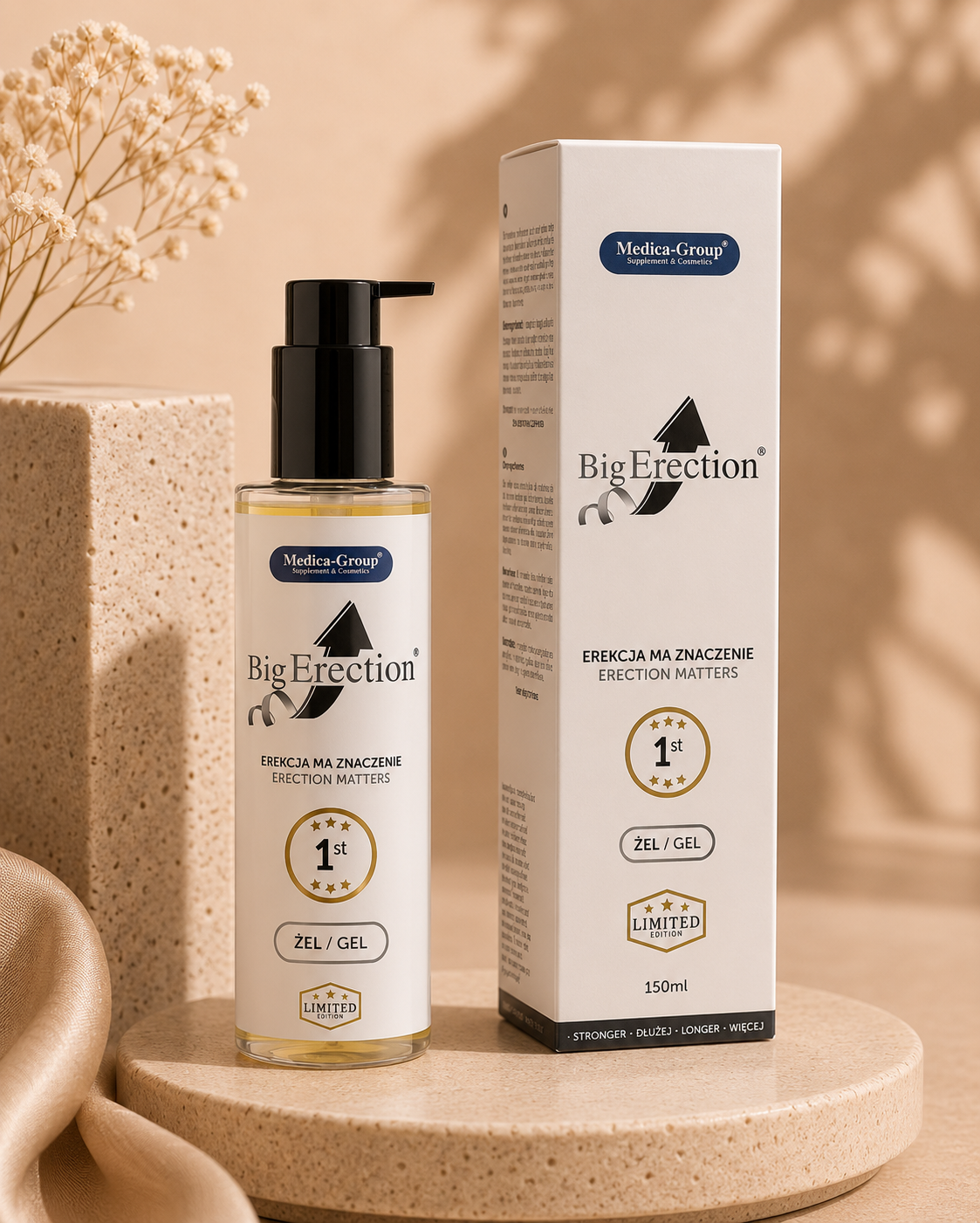 Big Erection Gel 150ml stimulating gel for harder erections and male performance