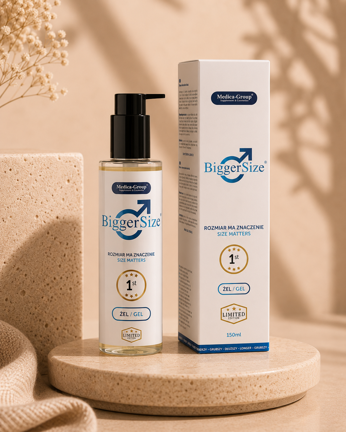 Bigger Size 150ml performance gel for men visual growth and maintenance