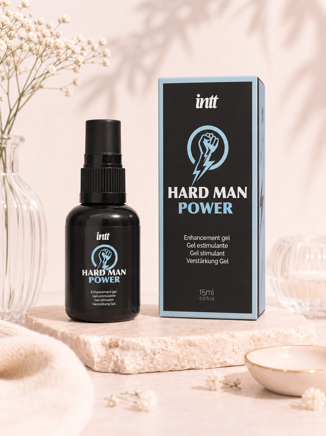 INTT Hard Man power stimulating gel for men hardness booster 15ml - AlwaysUnder UK