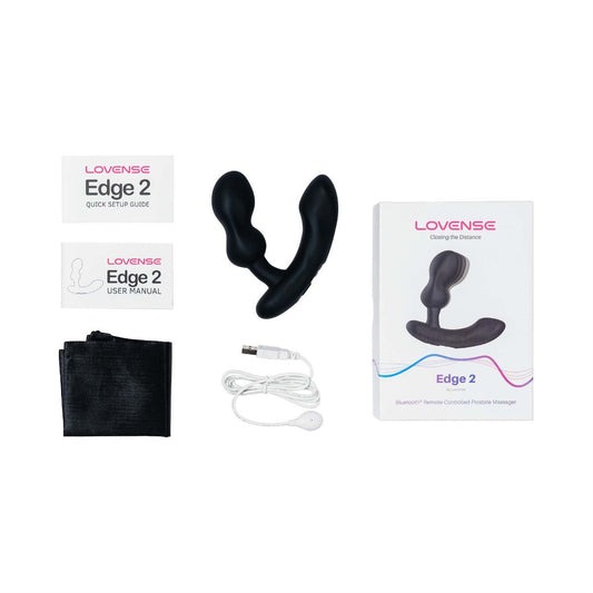 LOVENSE Edge 2 – adjustable app-controlled prostate massager for men – discreet UK shipping