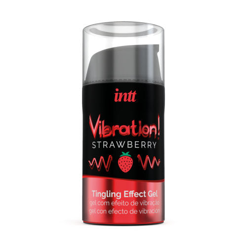INTT Vibration! Strawberry – fruity liquid vibrator gel for clit stimulation – vegan 15ml – UK discreet delivery