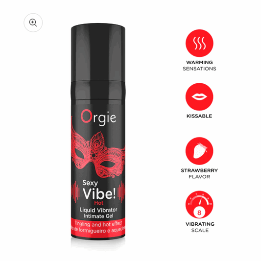 Applying premium warming liquid vibrator gel onto fingertips