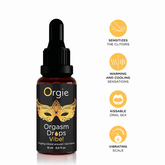 Orgie Orgasm Drops Vibe – clitoral arousal drops with vibrating liquid effect – discreet UK delivery available