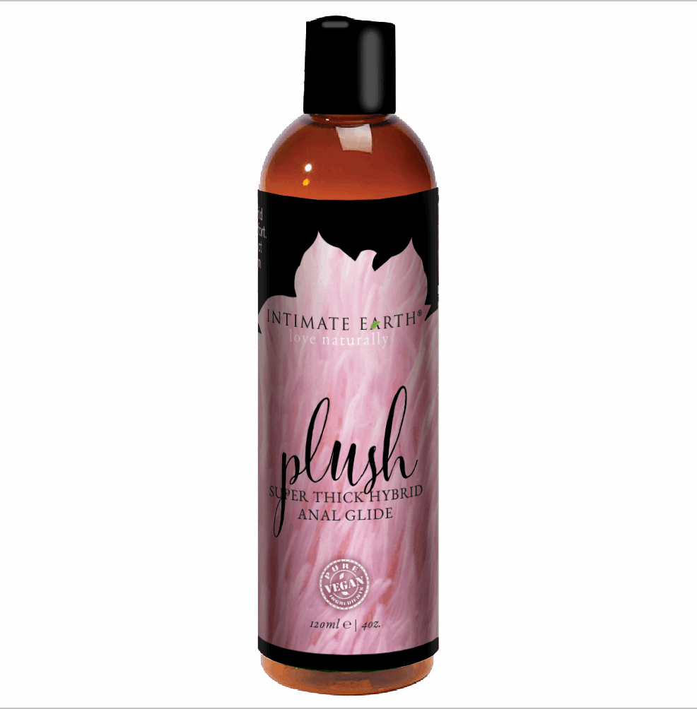 Intimate Earth Plush – hybrid anal glide for extended comfort – 120ml bottle – UK discreet delivery