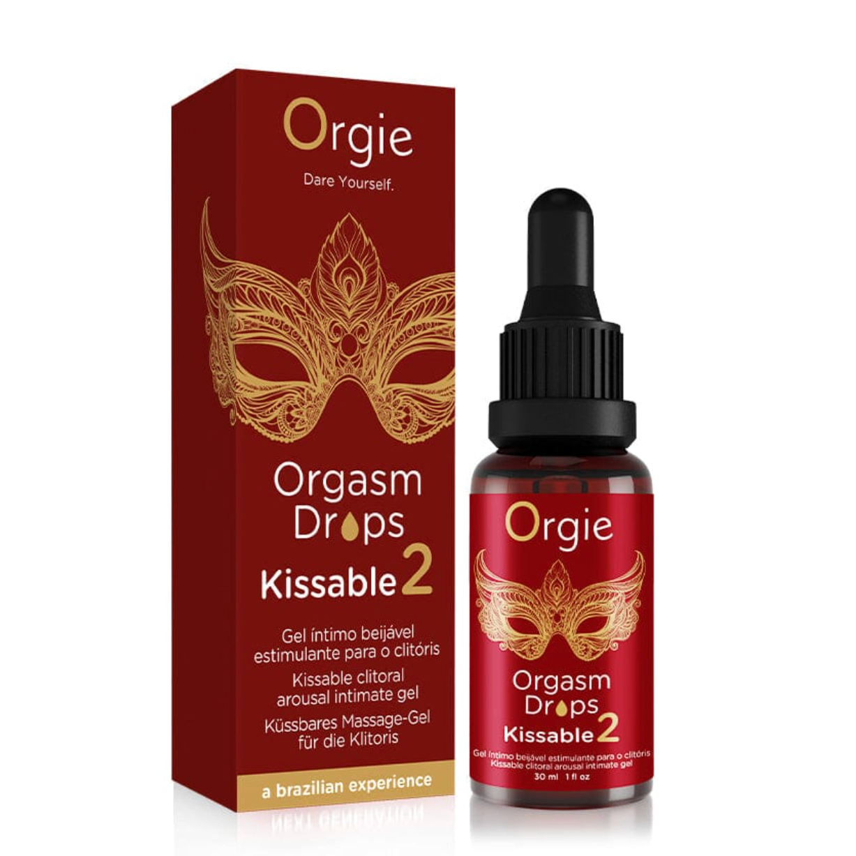 Orgie Orgasm Drops Kissable 2 – edible tingling drops for clitoral stimulation and oral fun – UK discreet delivery