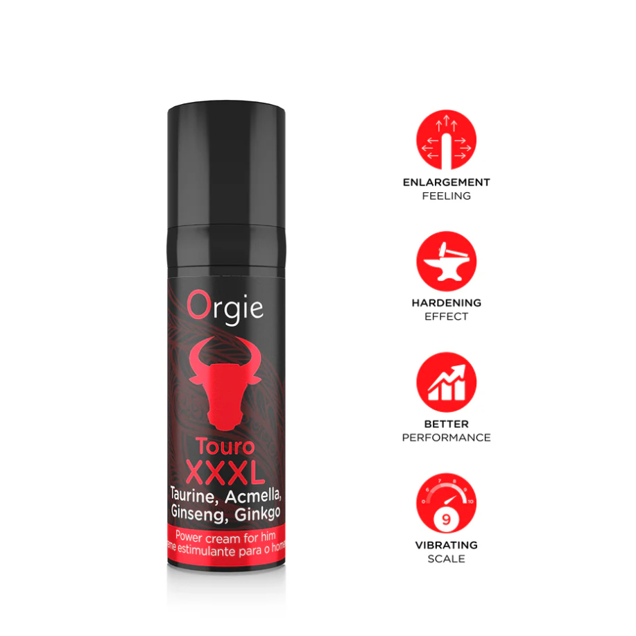 Orgie Touro XXXL Power Cream – male enhancement cream for size and erection confidence – UK discreet shipping