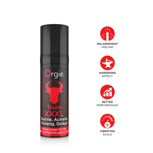Orgie Touro XXXL Power Cream – male enhancement cream for size and erection confidence – UK discreet shipping
