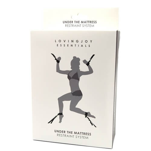 Loving Joy Under-the-Mattress Restraint System – adjustable bondage set for wrists and ankles – UK discreet delivery