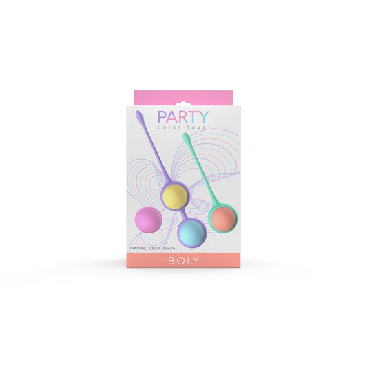Party Color BOLY Kegel Training Beads – single and double silicone pelvic floor weights – UK discreet delivery