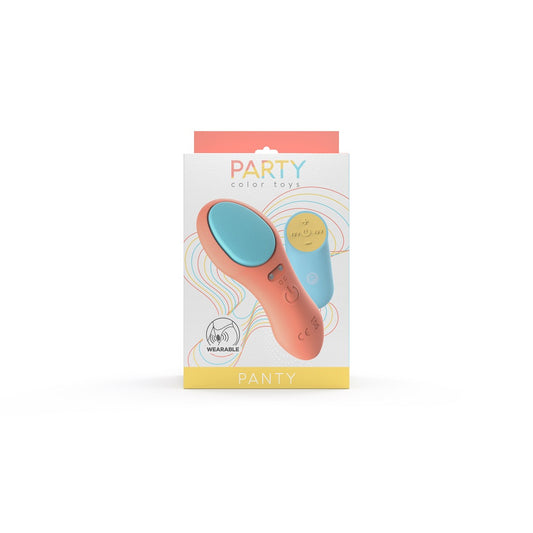 Party Color PANTY Remote Control Vibrator – orange wearable vibe with wireless control – UK discreet shipping
