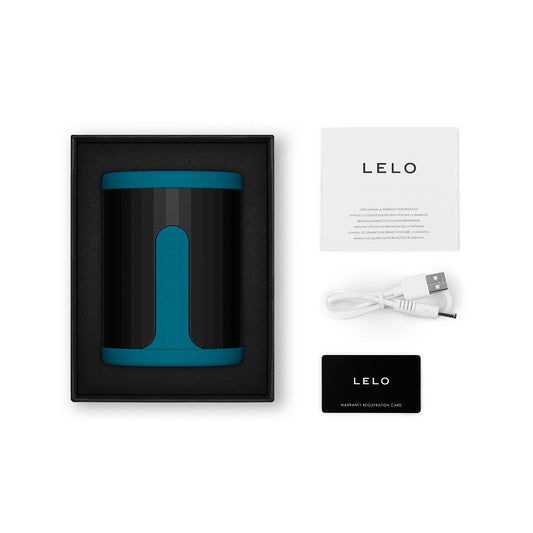 LELO F2 Stamina Trainer and Stroker Blue – smart male masturbator & stamina trainer – UK discreet delivery