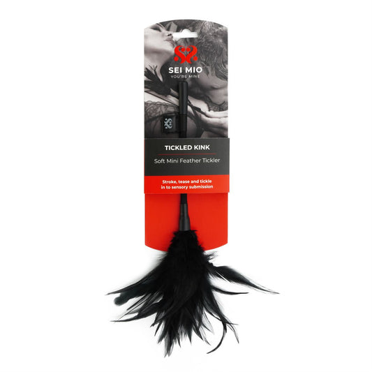 SEI MIO soft mini feather tickler – sensual teasing toy for foreplay and kink – discreet UK shipping