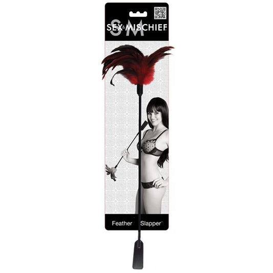 S&M feather slapper – dual-sided tickler and spanker toy for foreplay and bondage – discreet UK shipping