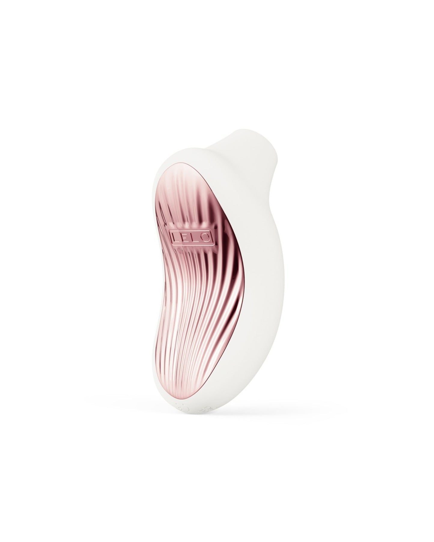 LELO Sona 3 sonic clitoral massager in Cream with rose-gold panel, front view