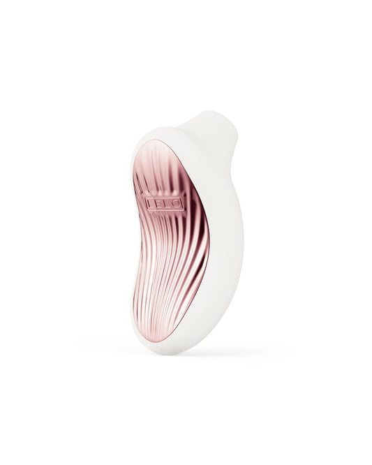 LELO Sona 3 sonic clitoral massager in Cream with rose-gold panel, front view