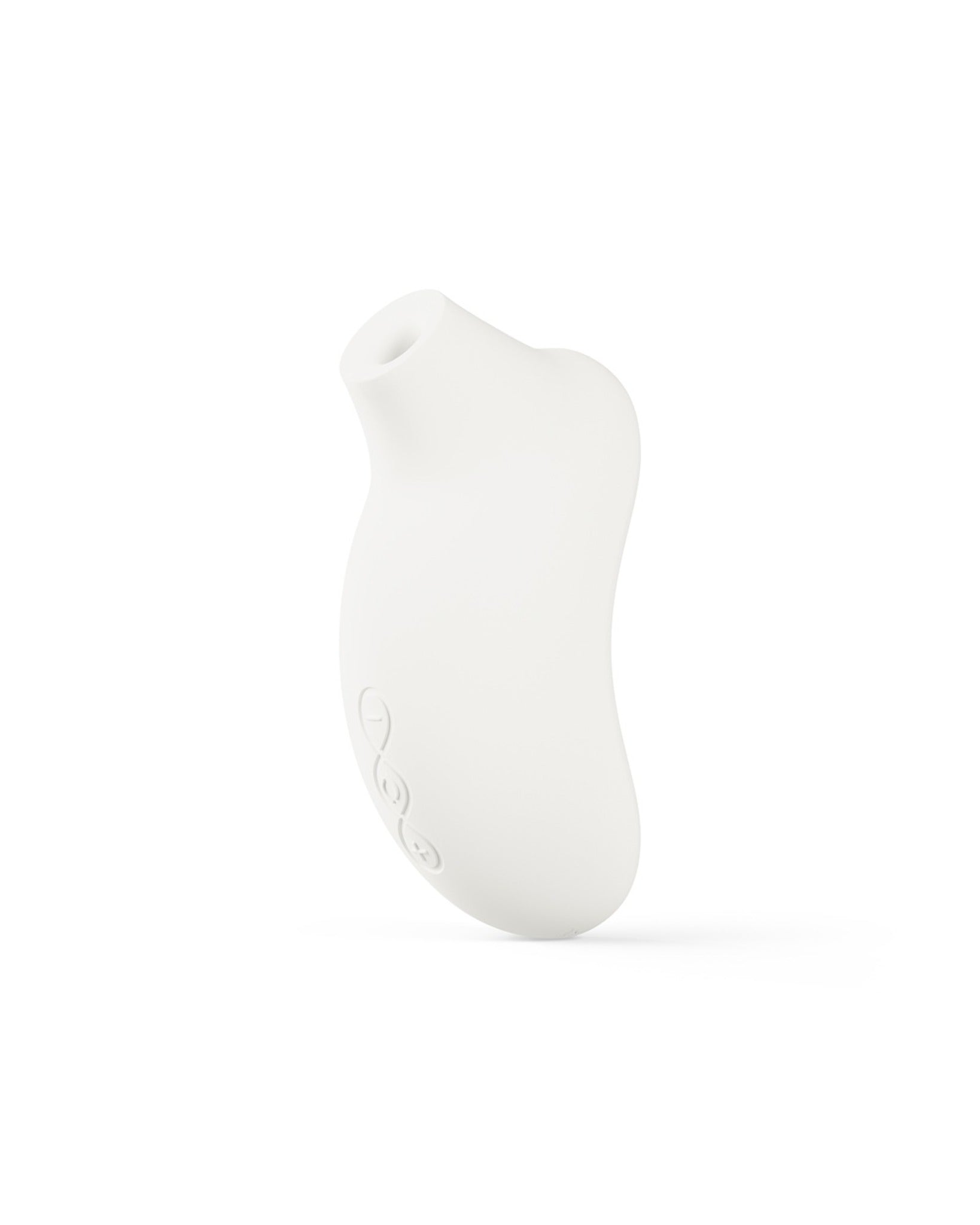 LELO Sona 3 Cream rear view showing the sonic opening and three-button controls
