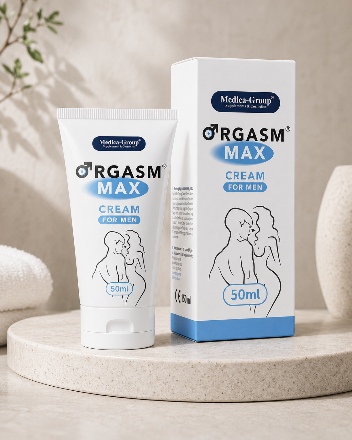 OrgasmMax Performance-Boosting Cream 50ml for intense male arousal and stamina