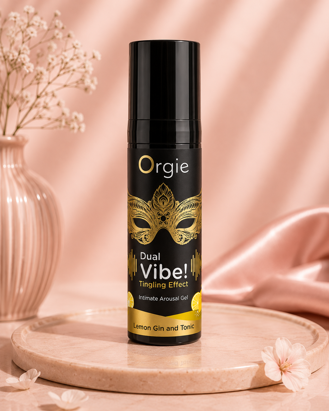 Orgie Dual Vibe Lemon Gin and Tonic couples liquid vibrator gel 15ml - AlwaysUnder UK