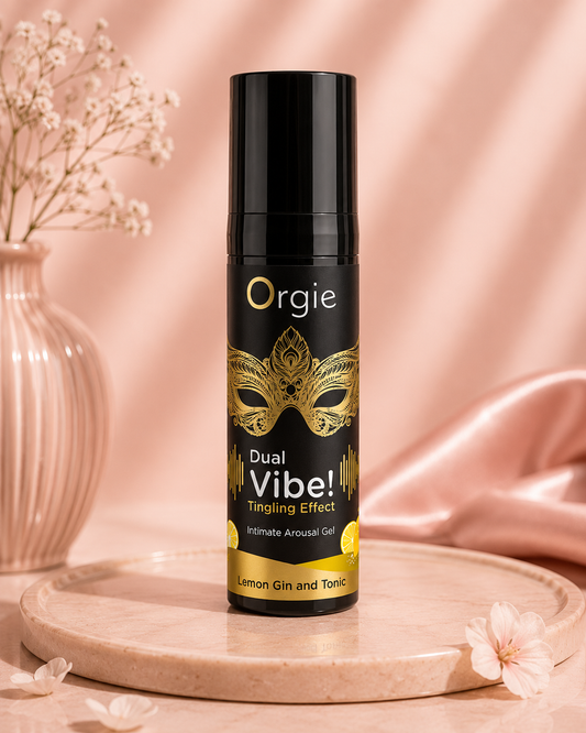 Orgie Dual Vibe Lemon Gin and Tonic couples liquid vibrator gel 15ml - AlwaysUnder UK