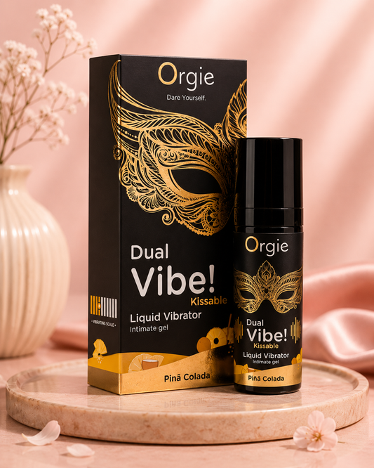 Orgie Dual Vibe Piña Colada couples liquid vibrator gel 15ml tropical scent - AlwaysUnder UK