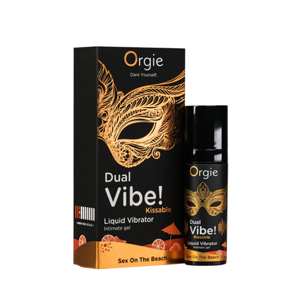Orgie Dual Vibe Sex On The Beach – cocktail-flavoured clitoral gel and lubricant – UK discreet delivery available