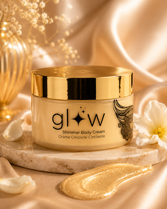 Orgie Glow Shimmer Body Cream 250ml luxury hydrating gold micro-shimmer lotion - AlwaysUnder UK
