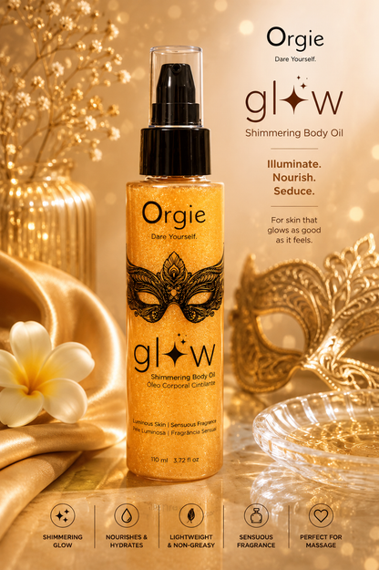 Orgie Glow Shimmering Body Oil fast absorbing luxury gold liquid illuminator - AlwaysUnder UK