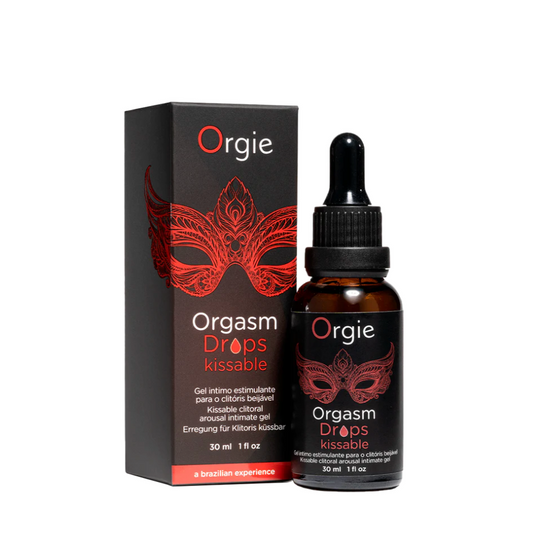 Orgie Orgasm Drops Kissable – flavoured clitoral arousal drops for oral pleasure – UK discreet shipping available
