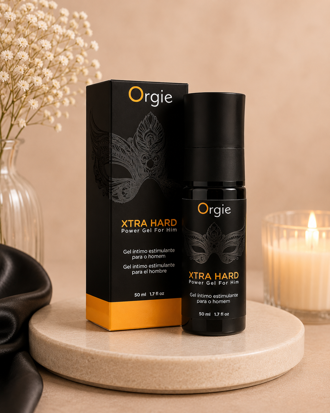 Orgie Xtra Hard Power Gel for Him 15ml bottle for performance enhancement - AlwaysUnder UK