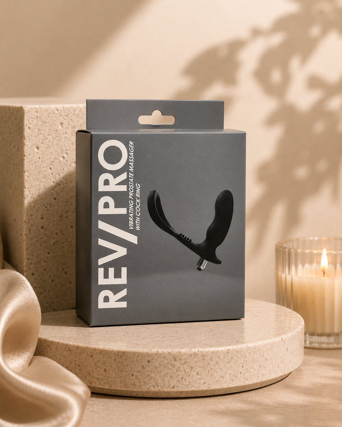 REV Pro Vibrating Prostate Massager with Integrated Cock Ring - AlwaysUnder UK