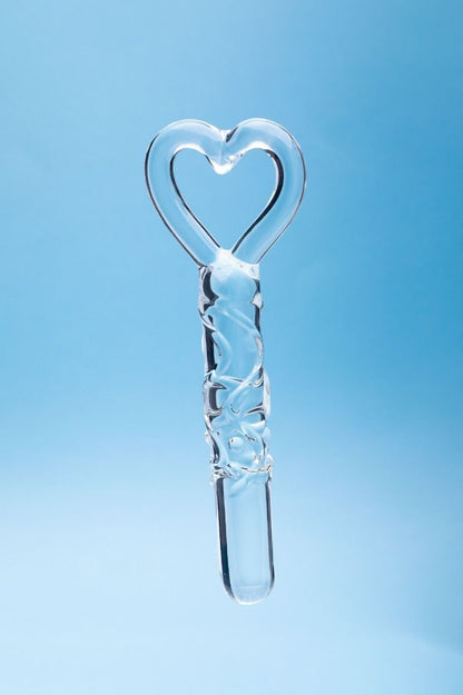 Clarity Hera’s Caress Glass Dildo – dual-ended glass wand for G-spot and temperature play – UK discreet delivery