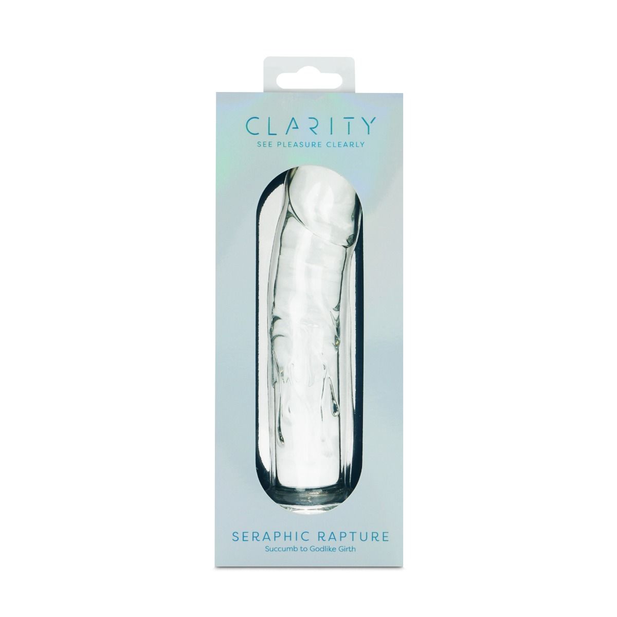 Clarity Seraphic Rapture Glass Dildo – dual-ended textured glass wand for G-spot play – UK discreet delivery