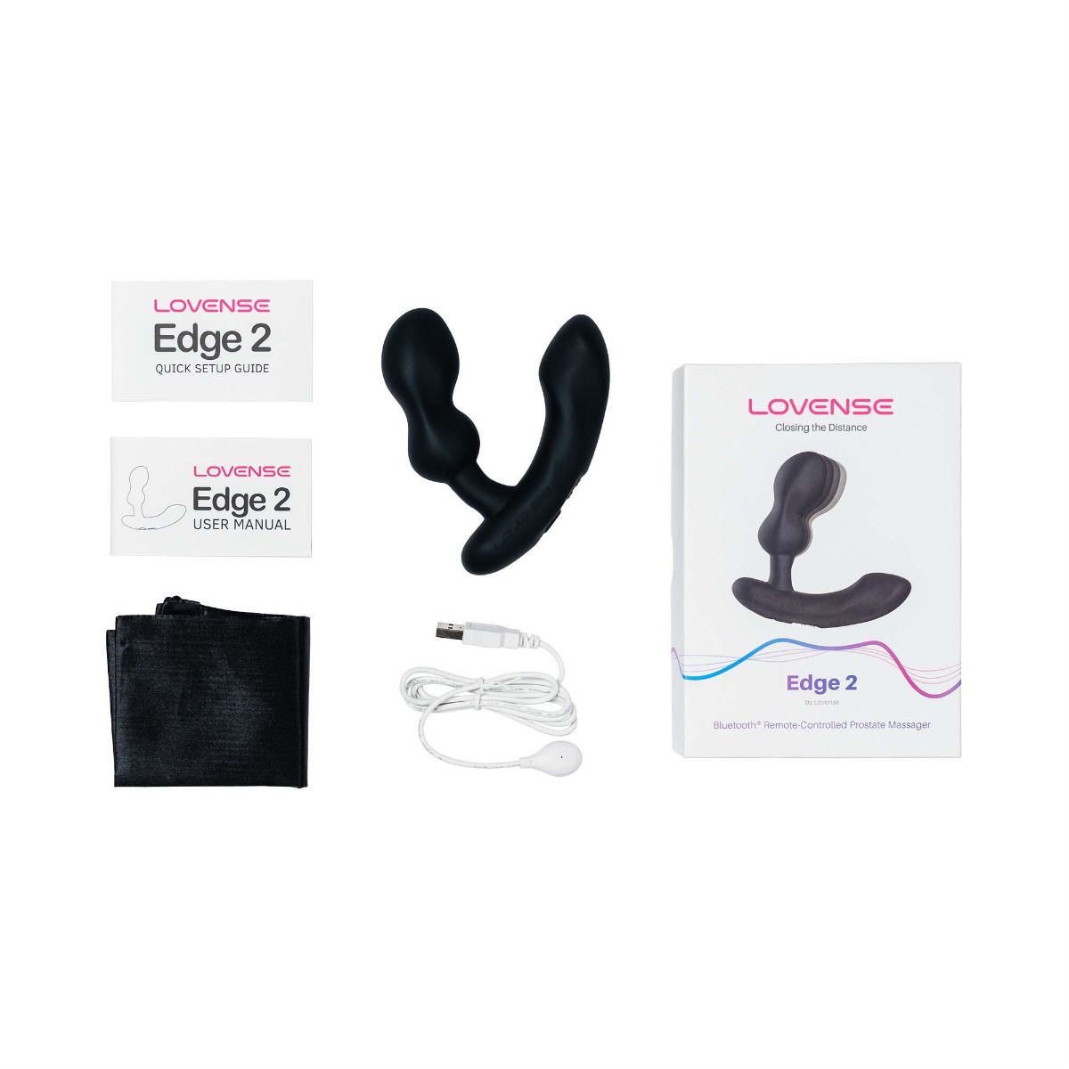 LOVENSE Edge 2 – adjustable app-controlled prostate massager for men – discreet UK shipping