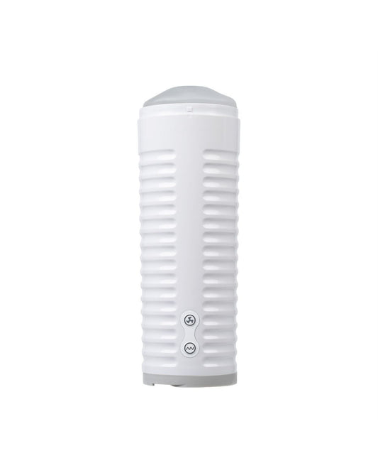 Lovense Max 2 app-controlled male masturbator with neutral sleeve, front view