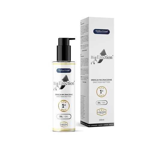 Big Erection Gel for men – 150ml stimulation gel by Medica Group – boost firmness and confidence