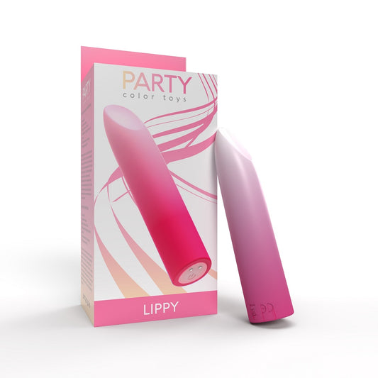 Party Color pink bullet vibrator – rechargeable lipstick-style vibe – discreet UK shipping