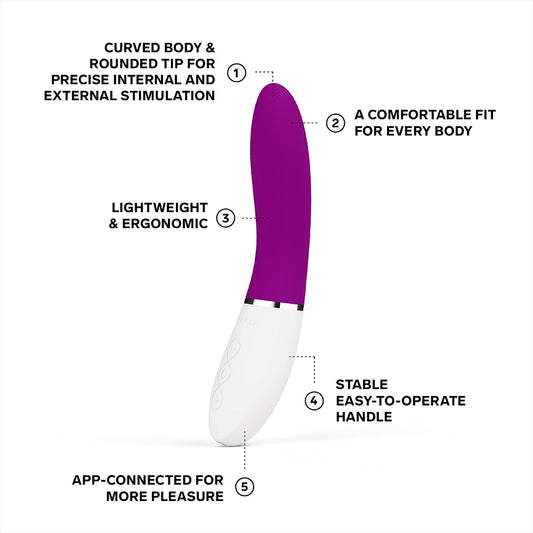 LELO LIV 3 App-Controlled G-Spot Vibrator Deep Rose – luxury rechargeable toy for women – UK discreet delivery