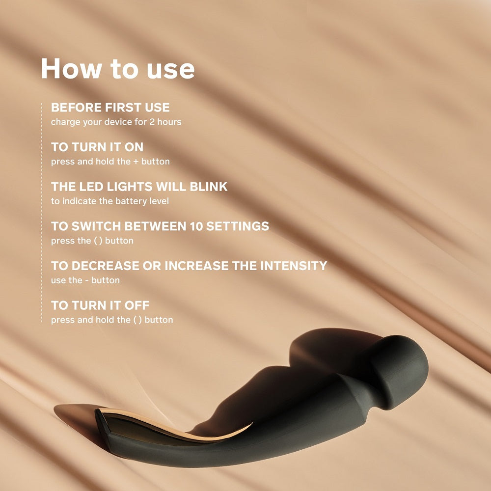 LELO Smart Wand 2 Large Aqua – luxury rechargeable wand massager for body and intimate play – UK discreet delivery
