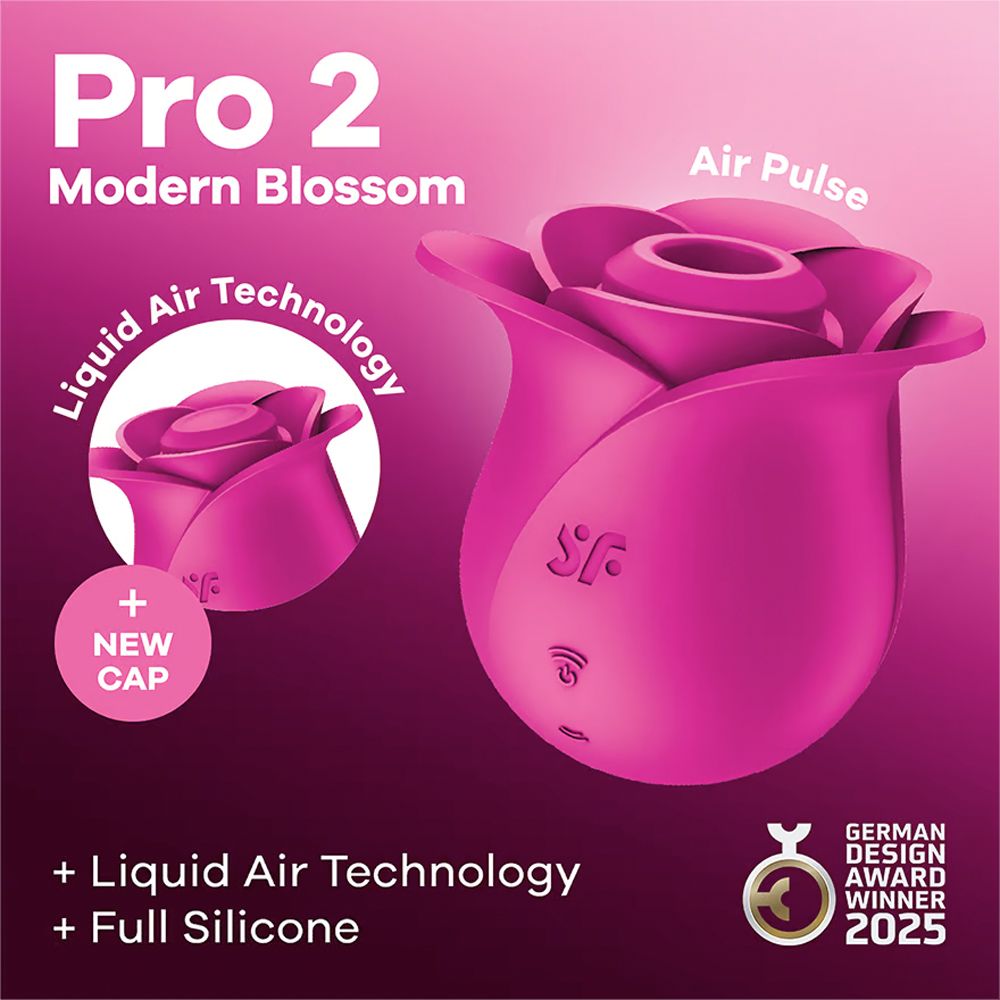 Satisfyer Pro 2 Modern Blossom Rose – clitoral air pulse stimulator, rechargeable, waterproof – UK discreet delivery