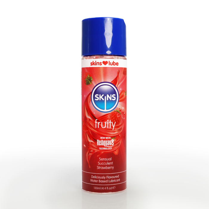 Skins Strawberry Water-Based Flavoured Lubricant 130ml