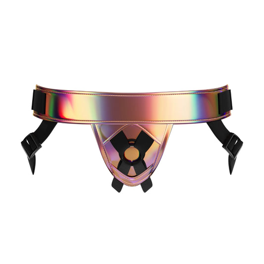 Mina Shimmer strap-on harness front view