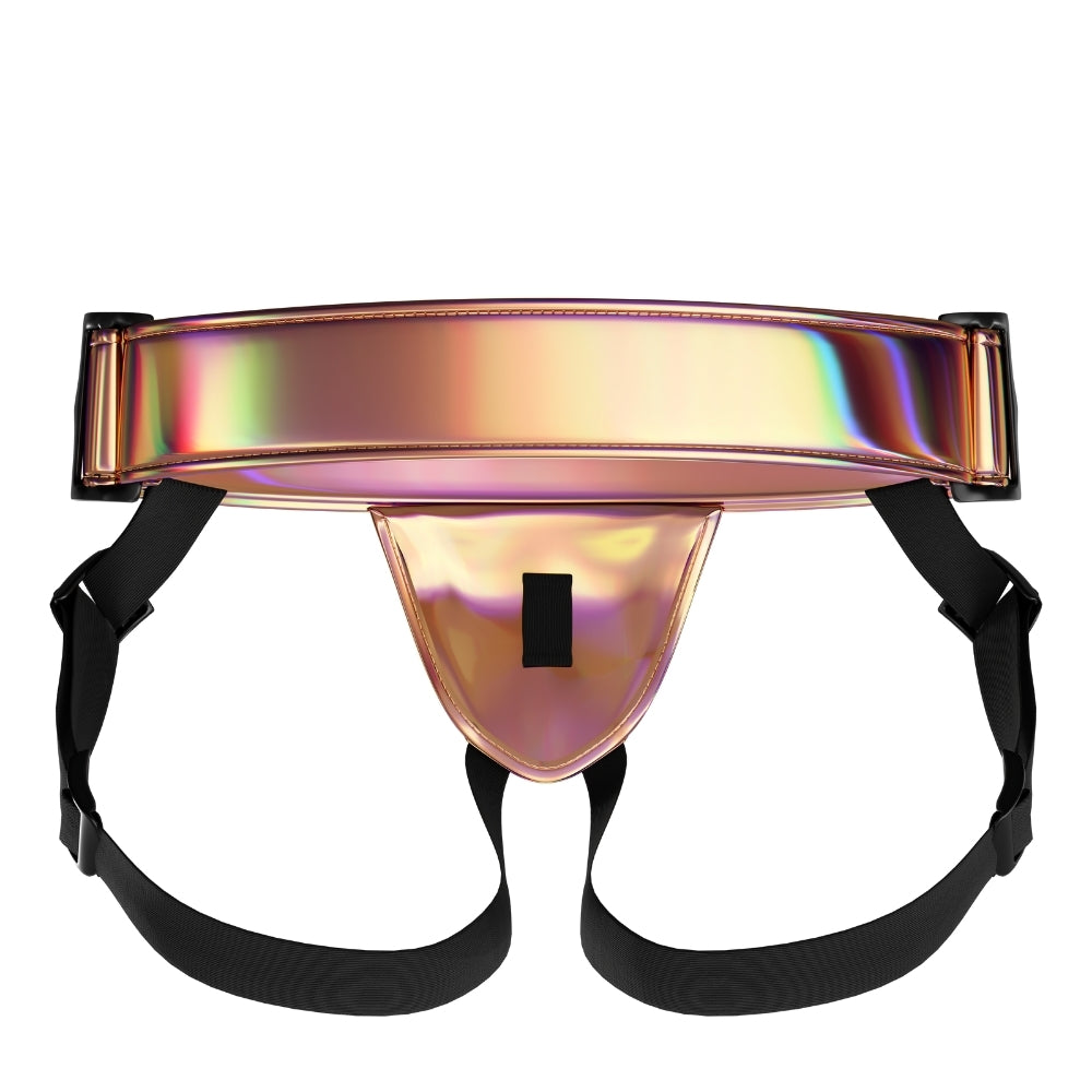 Mina Shimmer strap-on harness rear view